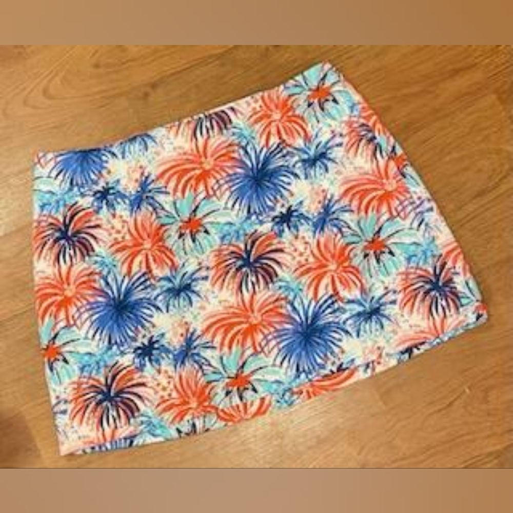 Lilly Pulitzer Tate Skirt Feelin Sparks size 6 - Fireworks 4th of July - EUC